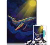 Jigsaw Puzzles for Teenagers 1000 Spiritual Whale Adult Jigsaw,for Educational Game Challenge Toy Unique Home Decor And Gifts (size 75x50cm)