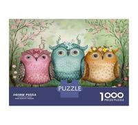 Jigsaw Puzzles for Teenagers 1000 Springtime Owls Art Print Jigsaw Fun Games Perfect Decoration Deal As Gifts for The Whole Family 70x50cm/1000pcs