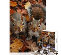 Jigsaw Puzzles for Teenagers 1000 Squirrels Playfully Engage DIY Toys Great Gift for Games Brain Teaser Game Help The Brain Exercise Size 38x52cm