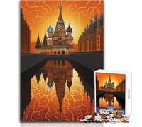 Jigsaw Puzzles for Teenagers 1000 St Basils Cathedral Moscow Unique Challenge Game Tough Challenge Birthday Gifts Size 38x26cm