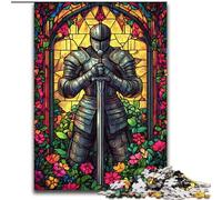 Jigsaw Puzzles for Teenagers 1000 Stained Glass Warriors, for 14+ For Family Fun & Game Night Artists' Collection, Fine Arts 50x75cm