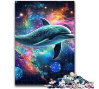 Jigsaw Puzzles for Teenagers 1000 Starry Night Dolphin 1000 Pieces for Adults,Family Entertainment Toys with Matching Poster And Trivia Sheet (75x50cm)