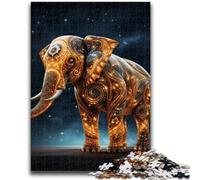 Jigsaw Puzzles for Teenagers 1000 Starry Night Elephant Teenager Puzzles,Challenging Game for Is Ideal As A Gift for The Whole Family (26x38cm)