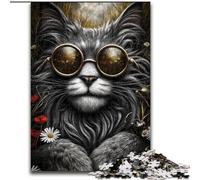 Jigsaw Puzzles for Teenagers 1000 Steampunk Cat, for 14+ For Family Fun & Game Night Artists' Collection, Fine Arts 26x38cm