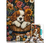 Jigsaw Puzzles for Teenagers 1000 Sunflower Cocker Spaniel Adult Jigsaw,for Educational Game Challenge Toy Unique Home Decor And Gifts (size 38x26cm)