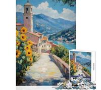 Jigsaw Puzzles for Teenagers 1000 Sunflowers by The Lake Hands-on Game Suitable for Couples Home Decoration Toys Unique Birthday And Xmas Gifts (38x26cm)