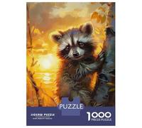Jigsaw Puzzles for Teenagers 1000 Sunrise Raccoon Adult Jigsaw Puzzle Relax Games Difficult Challenge Unique Birthday And Gifts 70x50cm/1000pcs