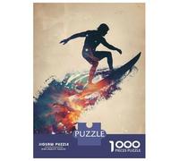 Jigsaw Puzzles for Teenagers 1000 Surfing Galaxy Silhouette Puzzle for Adults Toy Wall Decor Stress Reliever Help The Brain Exercise 70x50cm/1000pcs