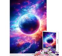 Jigsaw Puzzles for Teenagers 1000 Surreal Galaxy Planet Neon DIY Toys Great Gift for Games Brain Teaser Game Help The Brain Exercise Size 38x26cm