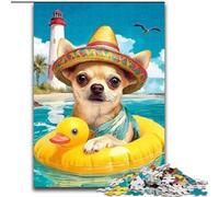 Jigsaw Puzzles for Teenagers 1000 Swimming Chihuahua, Learning Educational for Is Ideal As A Gift for The Whole Family (Size 26x38cm)