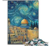Jigsaw Puzzles for Teenagers 1000 Taj Mahal at Night, Challenging Difficult with Fully Interlocking Randomly Shaped Pieces (size 26x38cm)