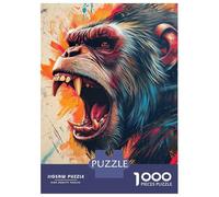 Jigsaw Puzzles for Teenagers 1000 The Angry Gorilla Jigsaws for Adults Brain Teaser Game Presents for Women Unique Birthday And Gifts 52x38cm/1000pcs