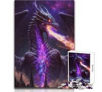Jigsaw Puzzles for Teenagers 1000 The Cosmic Dragon King Enjoyable Quiet Leisure Activity Premium Accurate Edge Craft Toy Size 38x26cm