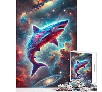 Jigsaw Puzzles for Teenagers 1000 The Great Shark Nebulae Fun Games Stress Reliever Home Decoration Toys Every Piece Is Unique - (38x26cm)