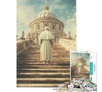 Jigsaw Puzzles for Teenagers 1000 The Pope Ascends to The Vatican Dome for Educational Game Challenge Toy Impossible Game Birthday Present Gifts Ideas (Size 38x26cm)