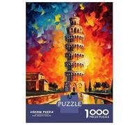 Jigsaw Puzzles for Teenagers 1000 The Tower of Pisa Adult Jigsaw Puzzle Hands-on Game Enhance Memory for Birthday, Chrismas 70x50cm/1000pcs