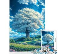 Jigsaw Puzzles for Teenagers 1000 The White Oak Tree Valley Fun Games Stress Reliever Home Decoration Toys Every Piece Is Unique - (38x52cm)
