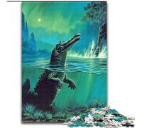 Jigsaw Puzzles for Teenagers 1000 There Are Crocodiles Under The Water, for 14+ For Family Fun & Game Night Artists' Collection, Fine Arts 26x38cm