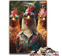 Jigsaw Puzzles for Teenagers 1000 Three Chickens for Age 14 Years And over Family Games Christmas Game Presents for Women 26x38cm