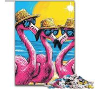 Jigsaw Puzzles for Teenagers 1000 Three Flamingos, Learning Educational for Is Ideal As A Gift for The Whole Family (Size 50x75cm)