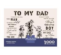 Jigsaw Puzzles for Teenagers 1000 to My Dad Father Son Biker Jigsaw Puzzle DIY Toys Difficult Hard Deal As Gifts for The Whole Family 38x26cm/1000pcs