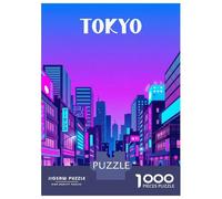 Jigsaw Puzzles for Teenagers 1000 Tokyo Neon Cityscape Adult Puzzles Hands-on Game Pattern Assembly Deal As Gifts for The Whole Family 38x26cm/1000pcs
