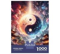 Jigsaw Puzzles for Teenagers 1000 Torii Gate Yin And Yang Adult Puzzles Hands-on Game Pattern Assembly Deal As Gifts for The Whole Family 38x26cm/1000pcs