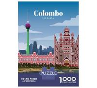 Jigsaw Puzzles for Teenagers 1000 Travel to Colombo Puzzle for Adults Toy Wall Decor Stress Reliever Help The Brain Exercise 52x38cm/1000pcs