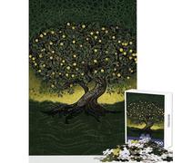 Jigsaw Puzzles for Teenagers 1000 Tree with Starry Olives Hands-on Game Suitable for Couples Home Decoration Toys Unique Birthday And Xmas Gifts (38x52cm)