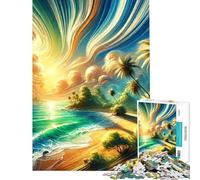 Jigsaw Puzzles for Teenagers 1000 Tropical Island Abstract Challenging To Complete But Fun And Humorous Practical Game for 14+ Puzzle Game Offered (38x26cm)