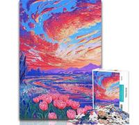 Jigsaw Puzzles for Teenagers 1000 Tulip Flowers 1000 Piece Puzzle,Learning Educational Toys Family Games Gifts for Friends And Family 26x38cm