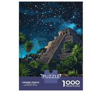 Jigsaw Puzzles for Teenagers 1000 Tulum Mexico Night Sky Pyramid Puzzles for Adults DIY Toys Birthday Present Deal As Gifts for The Whole Family 70x50cm/1000pcs