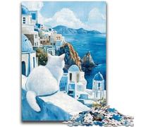 Jigsaw Puzzles for Teenagers 1000 Turkish Angora Cat Educational Game Challenge Toy Wall Decoration Unique Birthday And Xmas Gifts 26x38cm