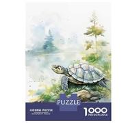 Jigsaw Puzzles for Teenagers 1000 Turtle Watercolor Adult Puzzles Hands-on Game Pattern Assembly Deal As Gifts for The Whole Family 38x26cm/1000pcs