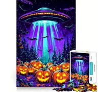 Jigsaw Puzzles for Teenagers 1000 UFO Halloween Tight Cut Fun Creative Brain Play Relax Fun Time Xmas Art Gift(38x26cm)