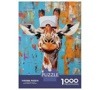 Jigsaw Puzzles for Teenagers 1000 Vibrant Giraffe Art Puzzles for Adults Hands-on Game Stress Reliever Help The Brain Exercise 38x26cm/1000pcs