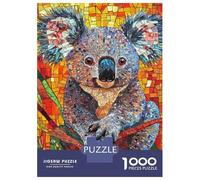 Jigsaw Puzzles for Teenagers 1000 Vibrant Koala Mosaic Art Jigsaw Fun Games Perfect Decoration Deal As Gifts for The Whole Family 70x50cm/1000pcs