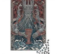 Jigsaw Puzzles for Teenagers 1000 Viking God Odin Poster Adult Puzzles Hands-on Game Pattern Assembly Deal As Gifts for The Whole Family 52x38cm/1000pcs