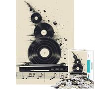 Jigsaw Puzzles for Teenagers 1000 Vinyl Records Practical Game Toy Intellectual Game Birthday Gifts Presents for Women (Size 50x75cm)