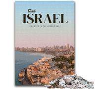 Jigsaw Puzzles for Teenagers 1000 Visit Israel 1000 Piece Puzzle,Stress Reliever Staycation Kill Time Wishlist with Santa Claus (26x38cm)