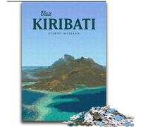 Jigsaw Puzzles for Teenagers 1000 Visit Kiribati, Toys Educational Games Stress Relieving Parent-child Interaction 75x100cm