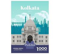 Jigsaw Puzzles for Teenagers 1000 Visit Kolkata Adult Puzzles Hands-on Game Pattern Assembly Deal As Gifts for The Whole Family 52x38cm/1000pcs
