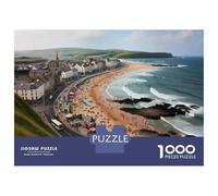 Jigsaw Puzzles for Teenagers 1000 Wales Beaches - Top 10 Beaches in Wales Adult Puzzles Brain Teaser Game Perfect Decoration Deal As Gifts for The Whole Family 70x50cm/1000pcs