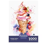 Jigsaw Puzzles for Teenagers 1000 Watercolor Ice Cream Adult Puzzles Hands-on Game Pattern Assembly Deal As Gifts for The Whole Family 52x38cm/1000pcs