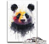 Jigsaw Puzzles for Teenagers 1000 Watercolor Panda for Age 14 Years And over Family Games Christmas Game Presents for Women 26x38cm