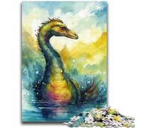 Jigsaw Puzzles for Teenagers 1000 Watercolour Water Monster 1000 Pieces for Adults,Family Entertainment Toys with Matching Poster And Trivia Sheet (26x38cm)