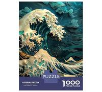 Jigsaw Puzzles for Teenagers 1000 Wave of Kanagawa Adult Puzzles Hands-on Game Pattern Assembly Deal As Gifts for The Whole Family 70x50cm/1000pcs