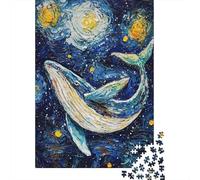 Jigsaw Puzzles for Teenagers 1000 Whale Art Painting Ocean-3 Puzzle for Adults Toy Wall Decor Stress Reliever Help The Brain Exercise 70x50cm/1000pcs