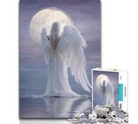 Jigsaw Puzzles for Teenagers 1000 White Angel Teenager Jigsaw,Educational Stress Relief Toy Gifts for Friends And Family (size 38x26cm)