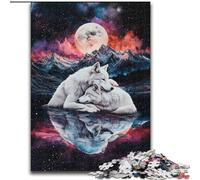 Jigsaw Puzzles for Teenagers 1000 White Wolf for And 14 Years And over Educational Challenge Fun Activities at Home, Birthday Gifts, Travel Gifts (size 50x75cm)